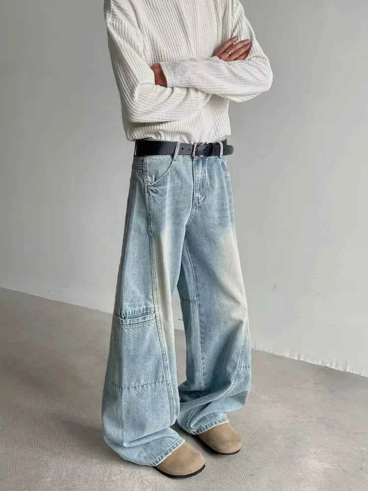 Iconic Blue Washed Baggy Denim Jeans