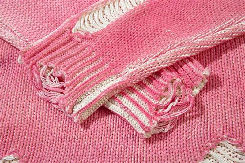 Vintage Distressed Loose Knitwear Sweater