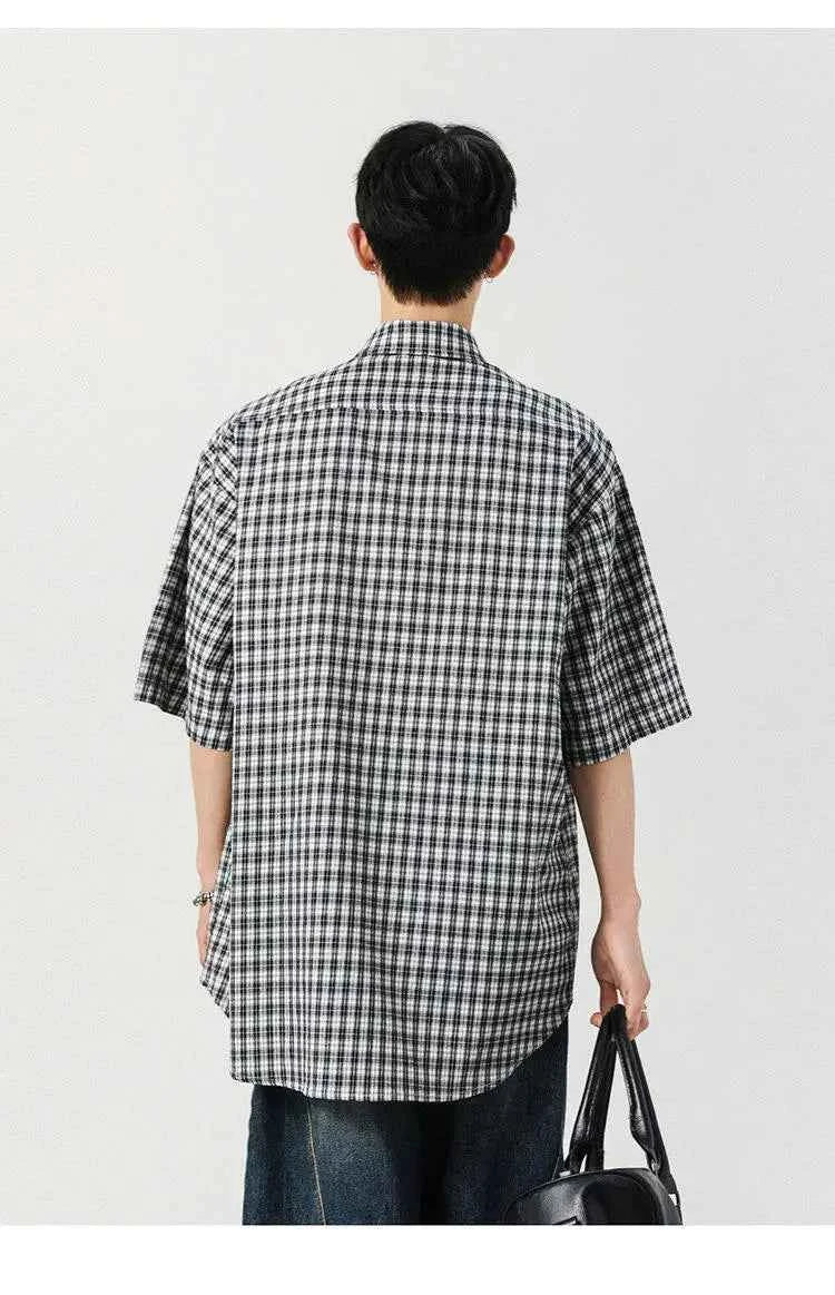 Men's Cool Stylish Plaid Short Sleeve Shirt