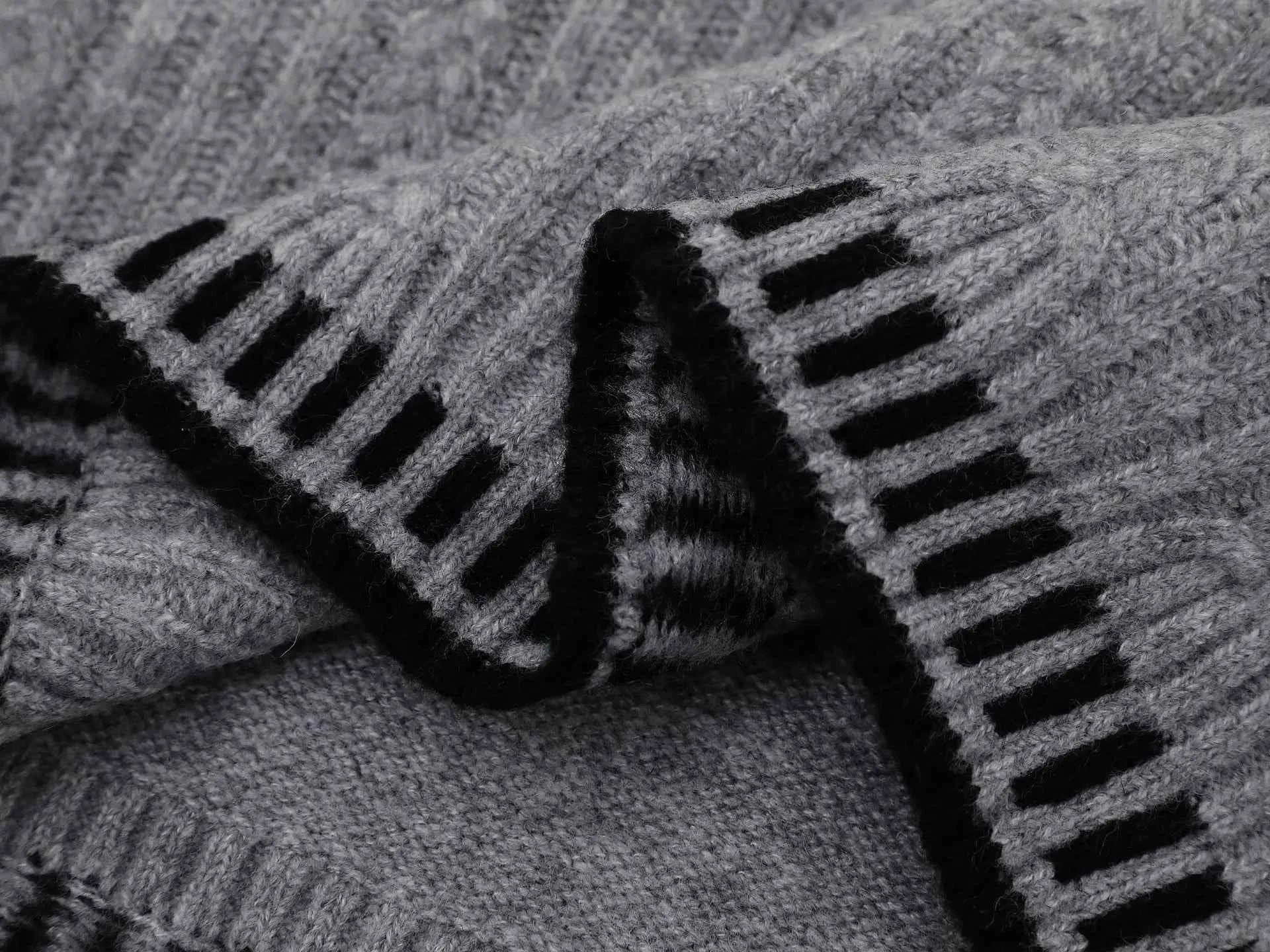 Breathable V-Neck Cable Knit Sweater