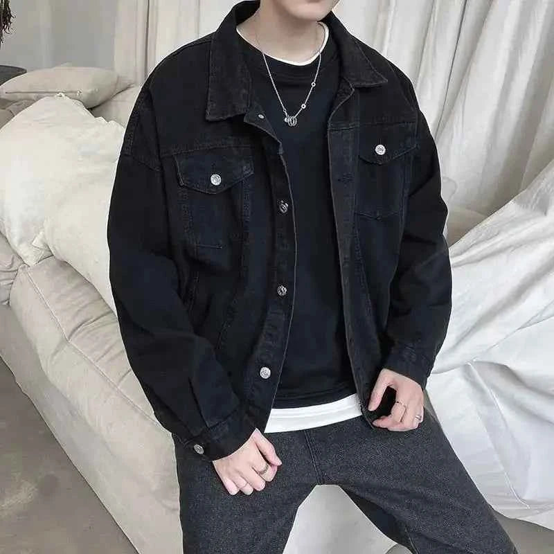 Stylish Solid Color Loose Fit Button Denim Jacket