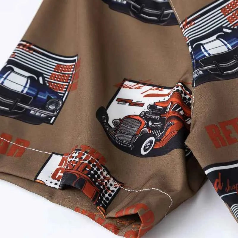 Y2K Retro Vintage Car Graphic Printed Race Shirt
