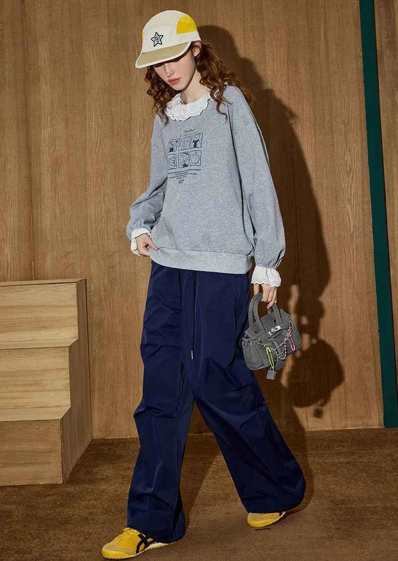 Chic Curvy Drawstring Wide Leg Jogger