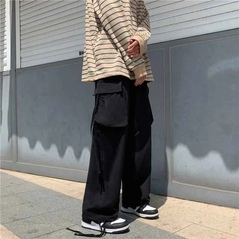 Versatile Streetwear Wide Leg Cargo Pants
