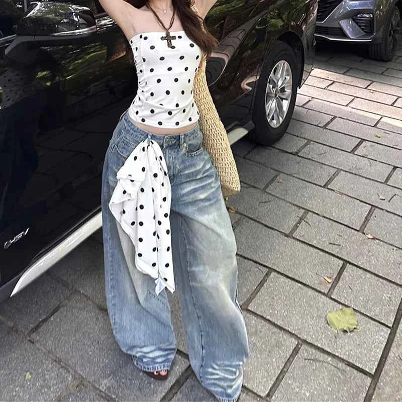Butter-Smooth Washed High Waist Wide Leg Jeans