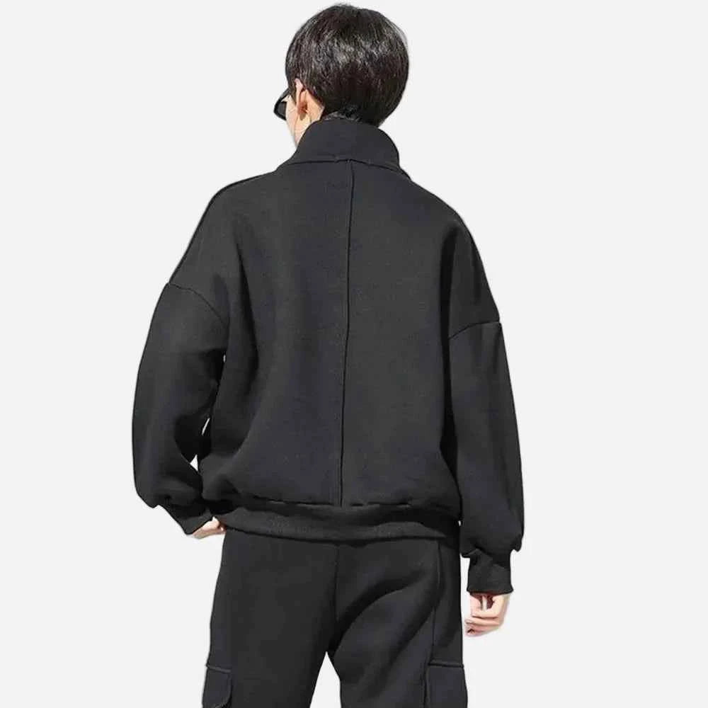 Solid Color Solid Color Half Zipper Sweatshirt