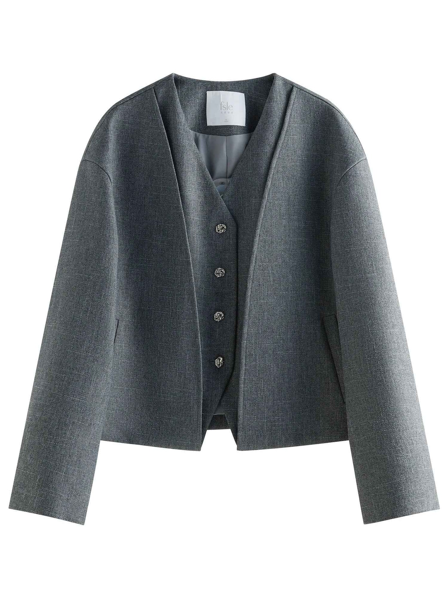 Chic Exquisite Minimalist V-Neck Cardigan