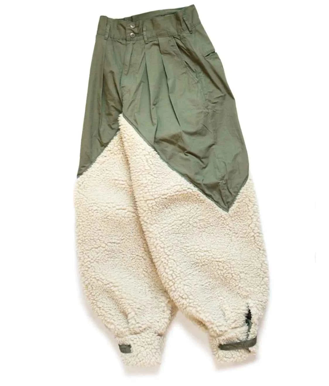 Durable Lambskin Stitched Military Style Sweatpants