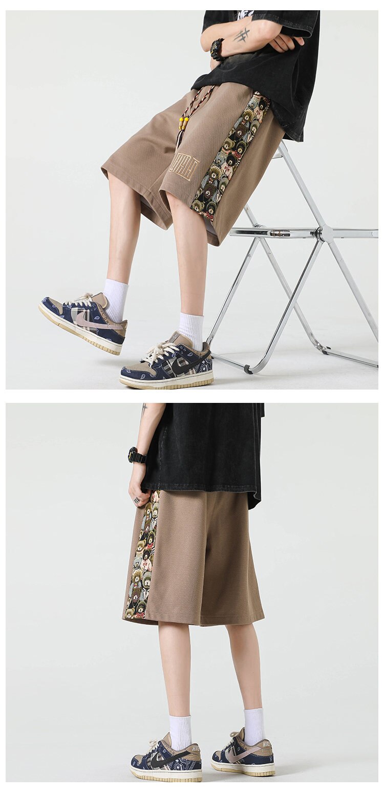 Kawaii Bear Side Patch Baggy Shorts