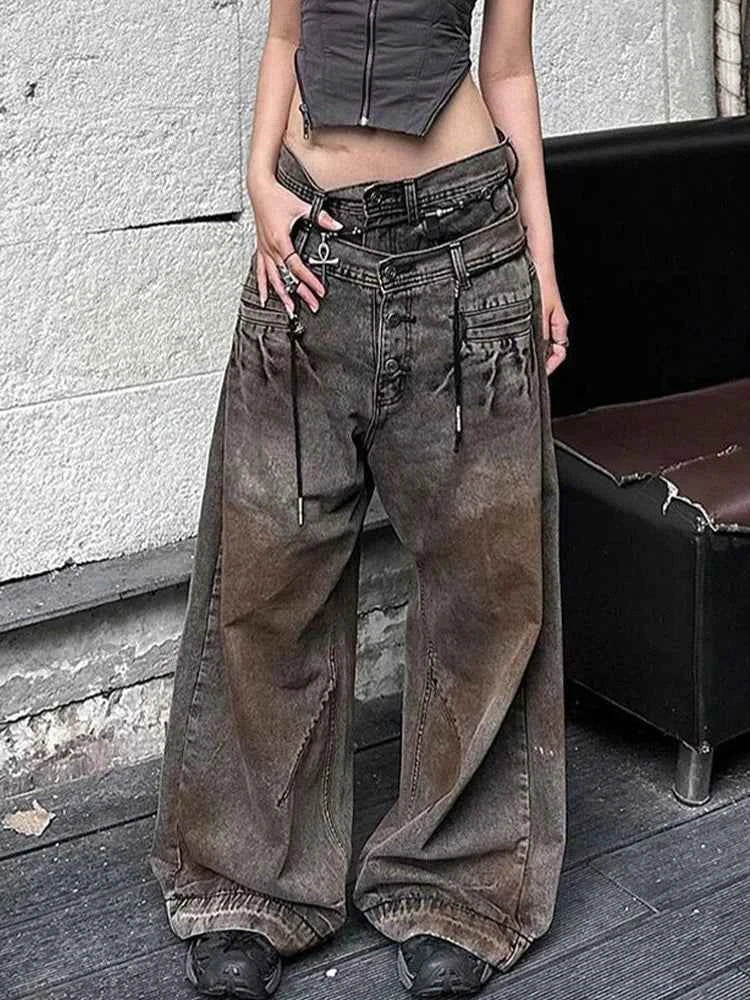 Raw Hem Realness Tie Dye Washed High Jeans