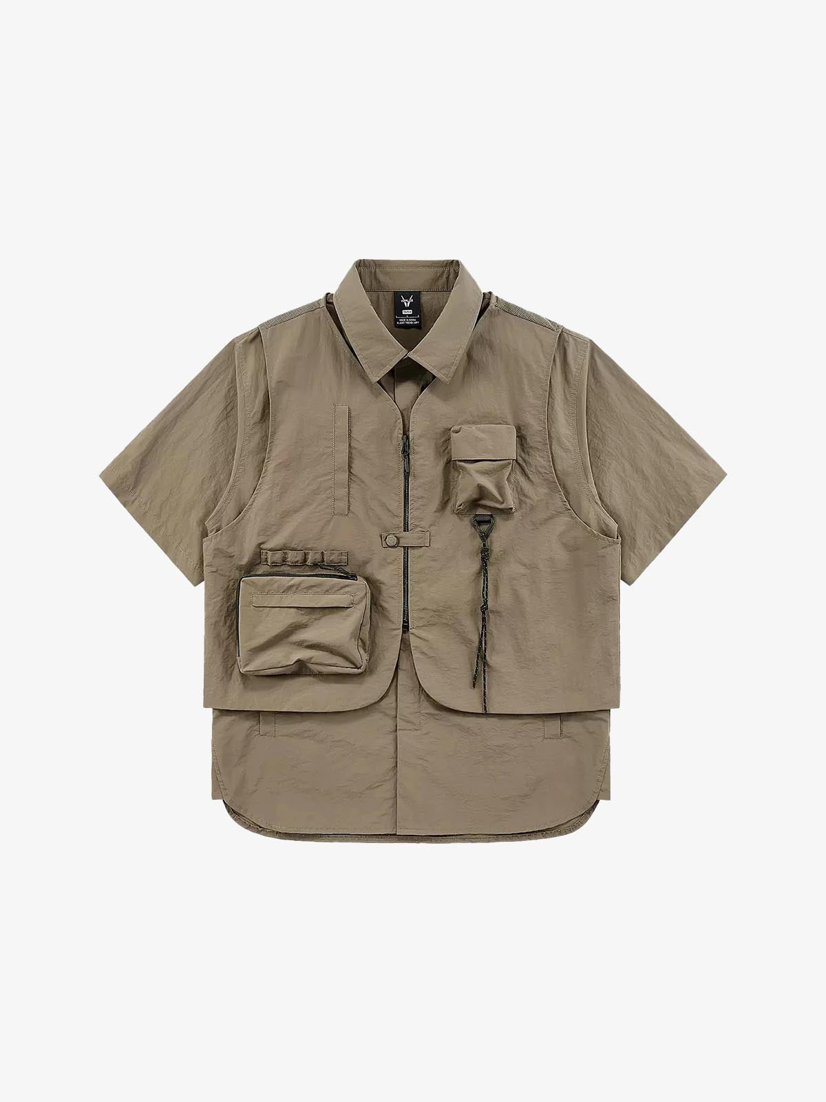 Multi Vest Pockets Two Pieces T-Shirt