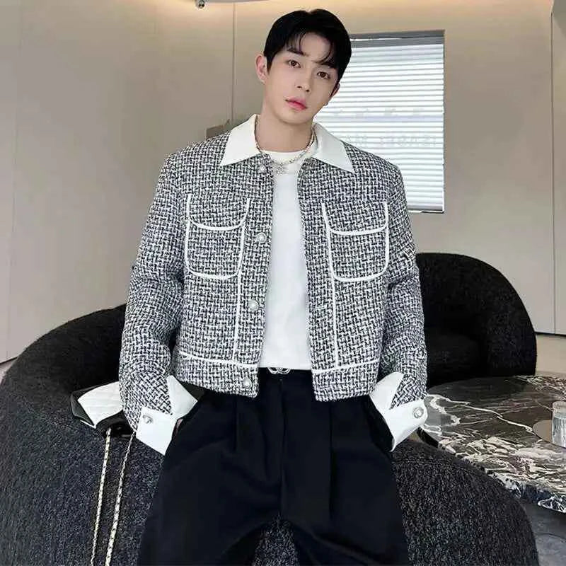 Luxury Elegant Checked Light Casual Jacket