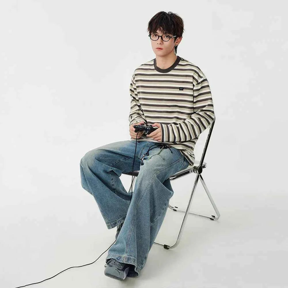 Insulated Casual Striped Long Sleeve T-Shirt