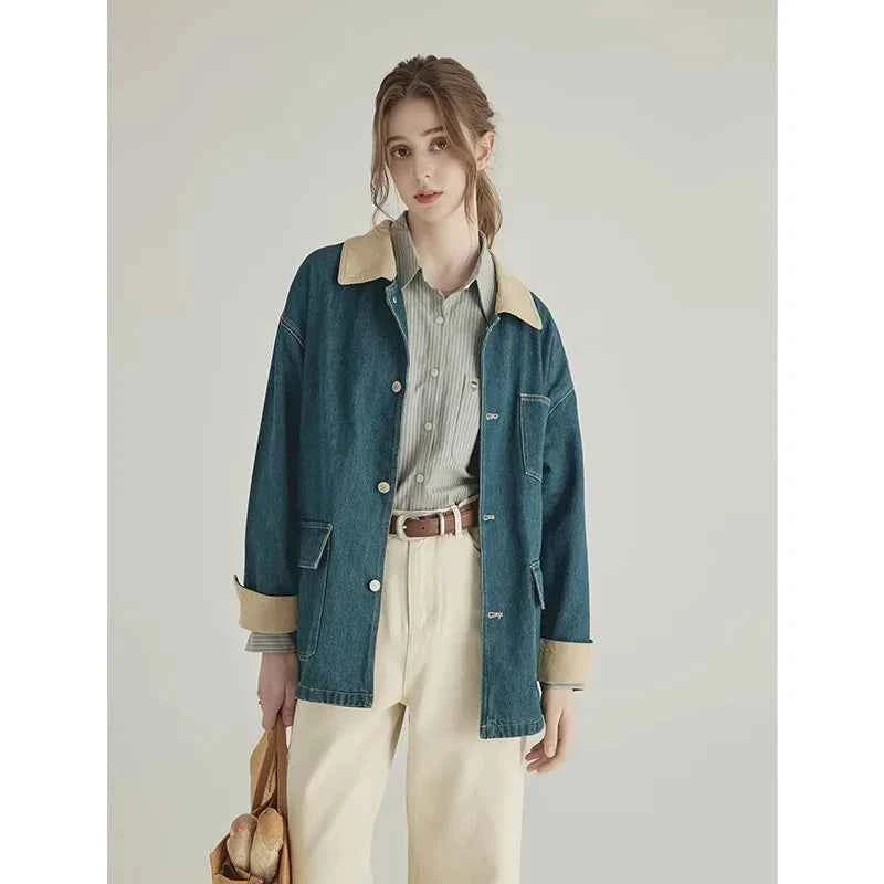 High End American Style Retro Denim Jacket