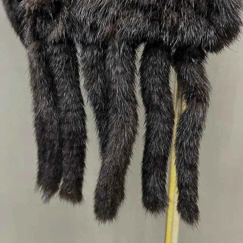 Luxury Knitted Mink Fur Scarf