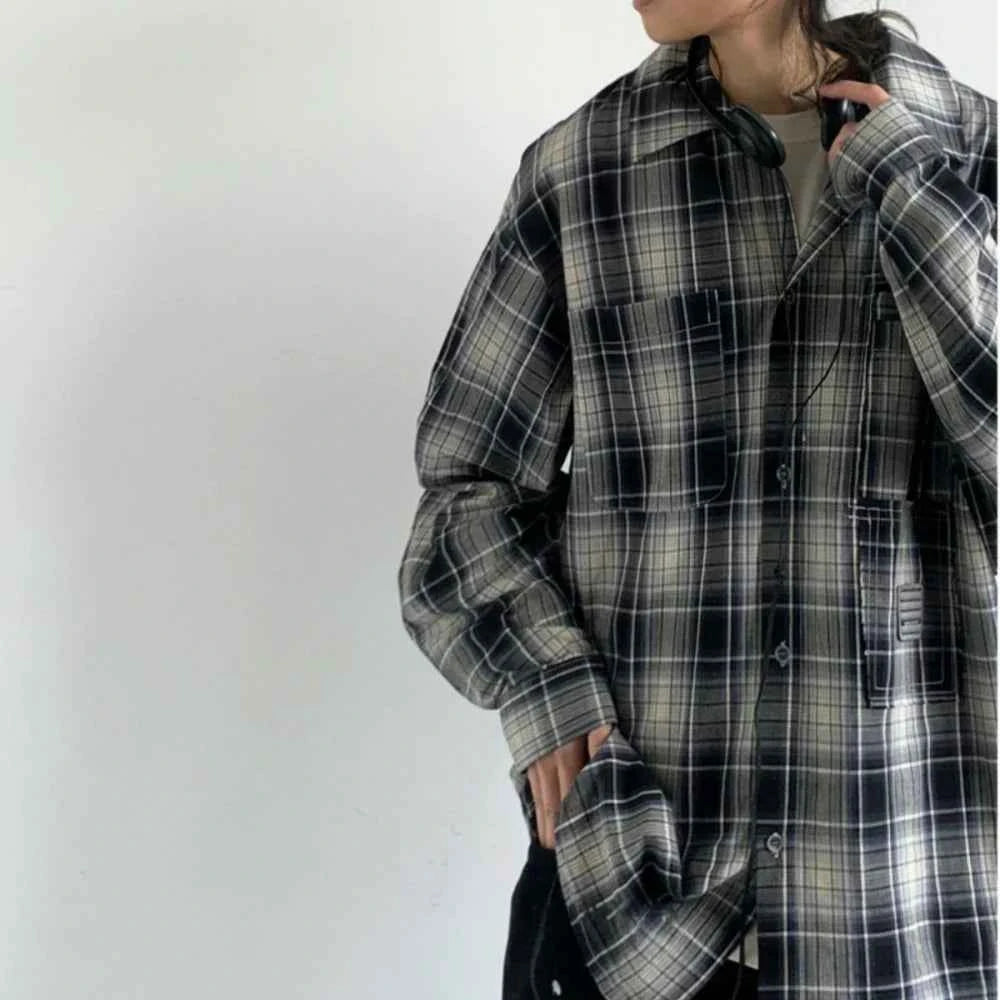 Japanese Vintage Plaid Lightweight Spring Shirt