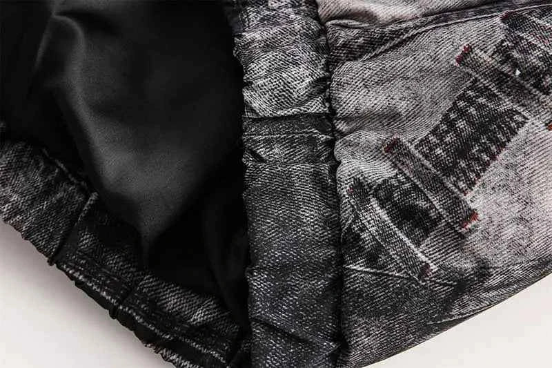 Minimalist Graffiti Printed Loose Hip Hop Jacket