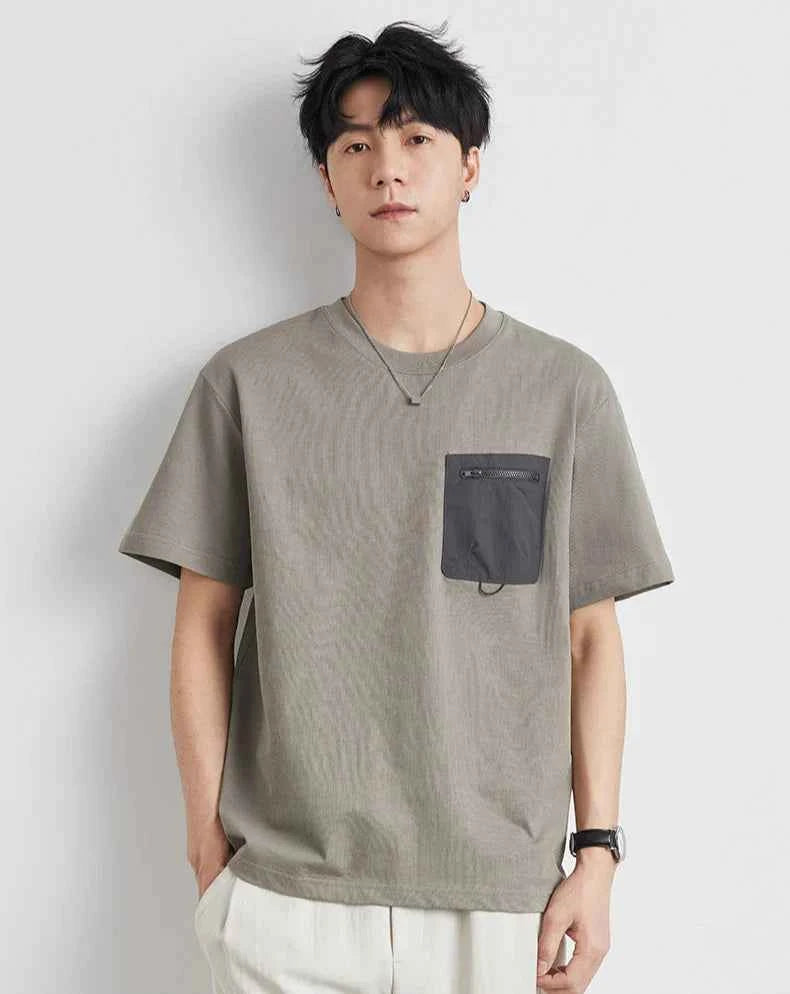 Men's Casual Summer Pocket Loose Fit T-Shirt