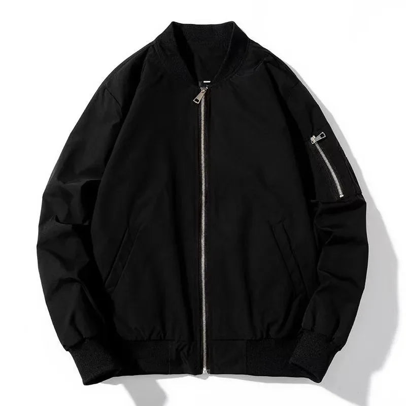 Plain Color With Kangaroo Pocket Jacket
