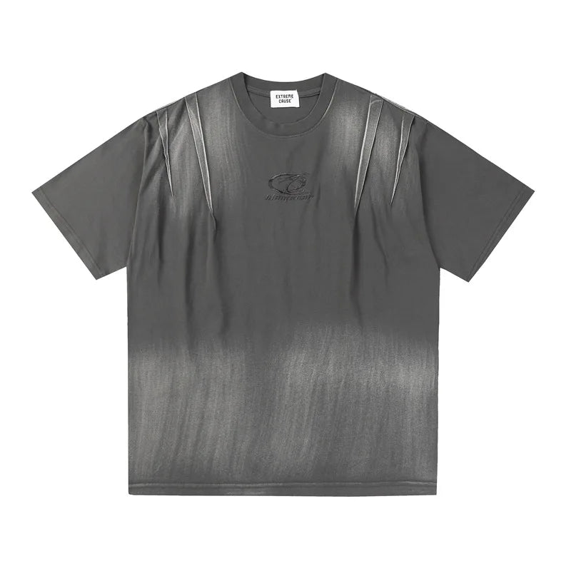 Plain Color Tie Dyed Loose T-Shirt