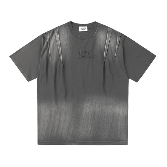 Plain Color Tie Dyed Loose T-Shirt