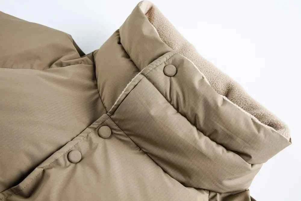 Breathable Stand Collar Thick Padded Puffer Jacket