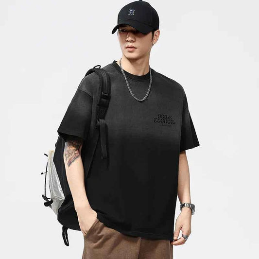 Vintage Oversize Gradient Wash Hip T-Shirt