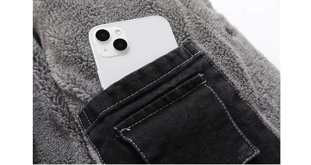 Neutral Color Button Up Fleece Jacket