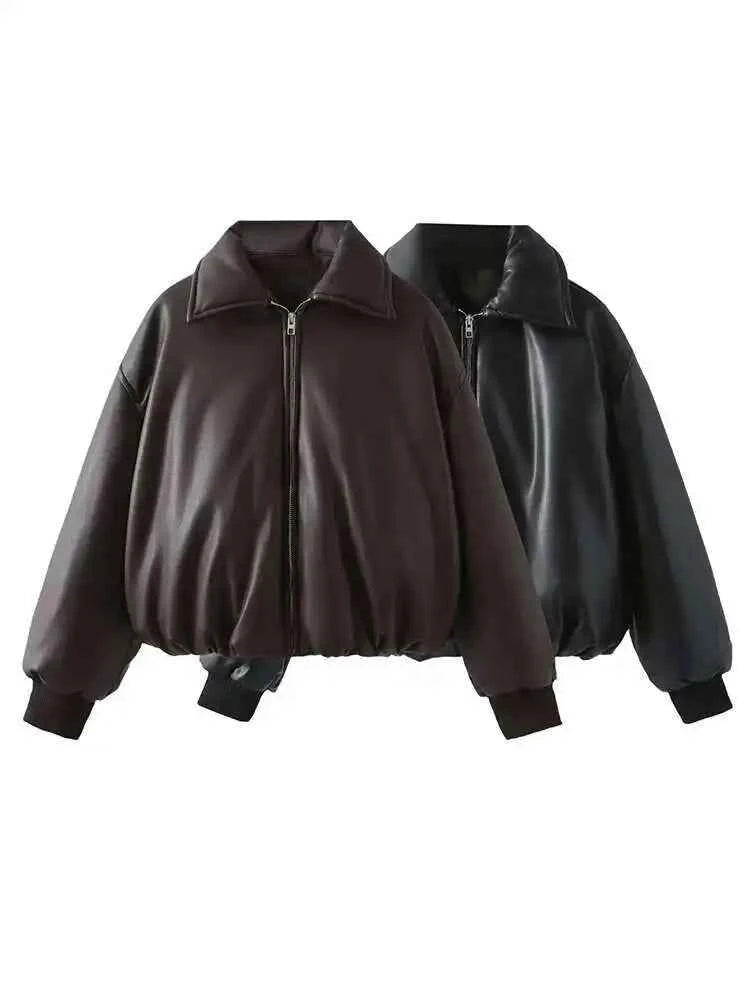 Thicken Warm Short Cotton Leather Jacket