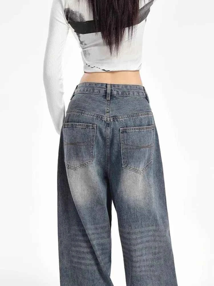 Women Vintage Aesthetic Spring Casual Jeans