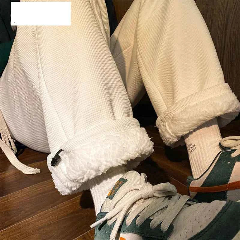 Flattering Thickened Lamb Fleece Winter Jogger