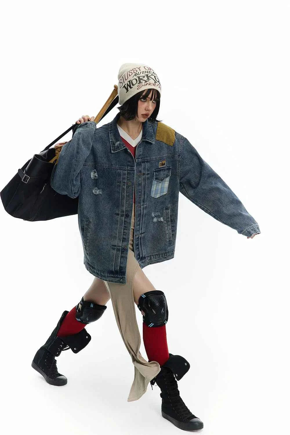 Y2K Lightweight Retro Oversized Blue Denim  Jacket