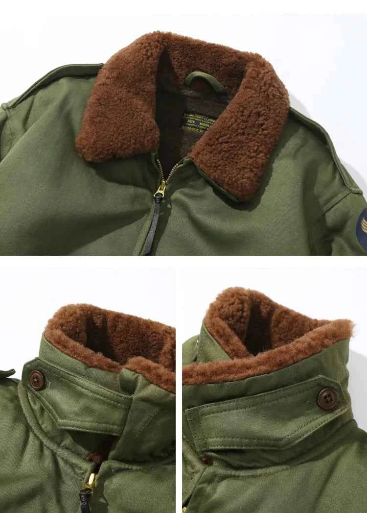 Y2K Luxury Vintage Fur Collar Bomber Jacket
