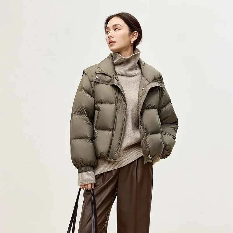 Cozy White Down Puffer Jacket