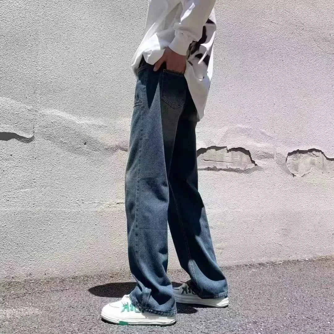 Essential Y2K Washed Wide Leg Denim Jeans