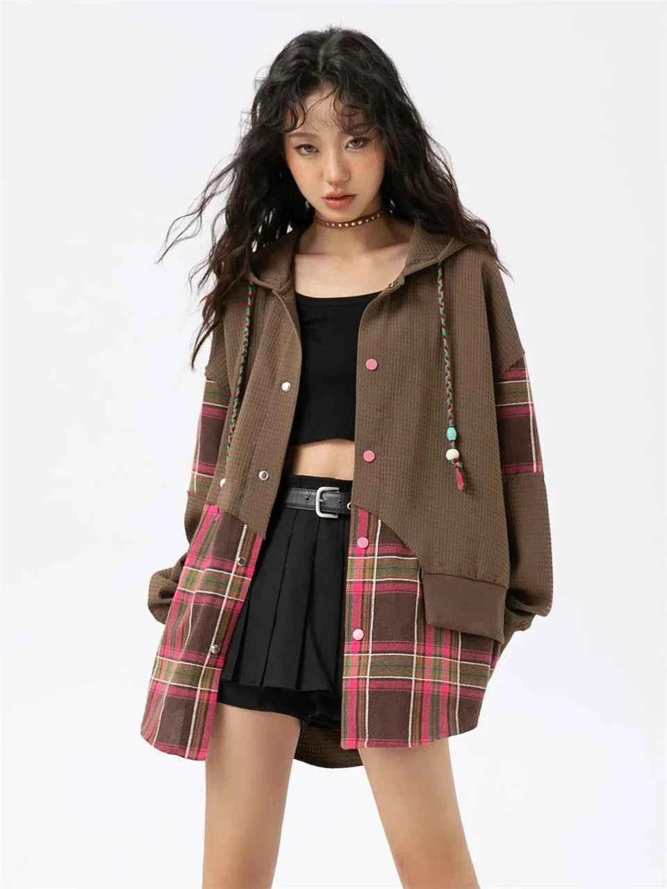 Women Korean Chic Elegant Stitched Swetshirt