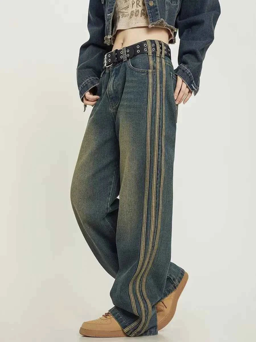Y2k Retro Vintage High Waist Wide Leg Jeans