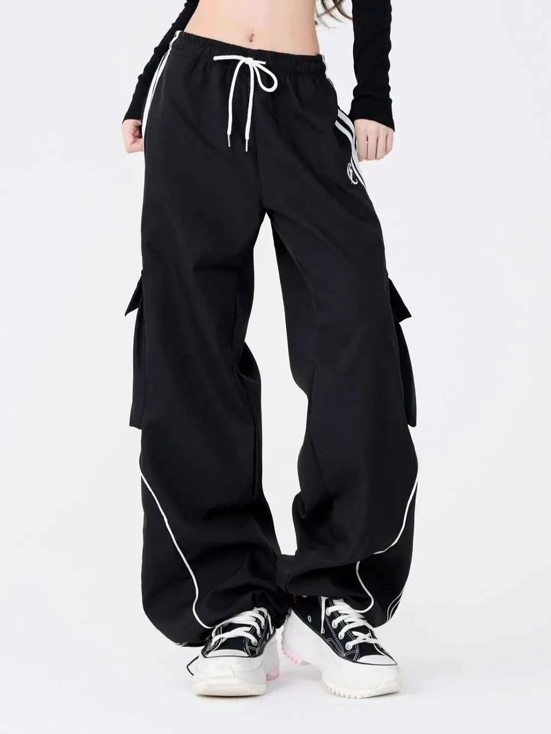 Vintage American Style Hip Hop Cargo Sweatpants