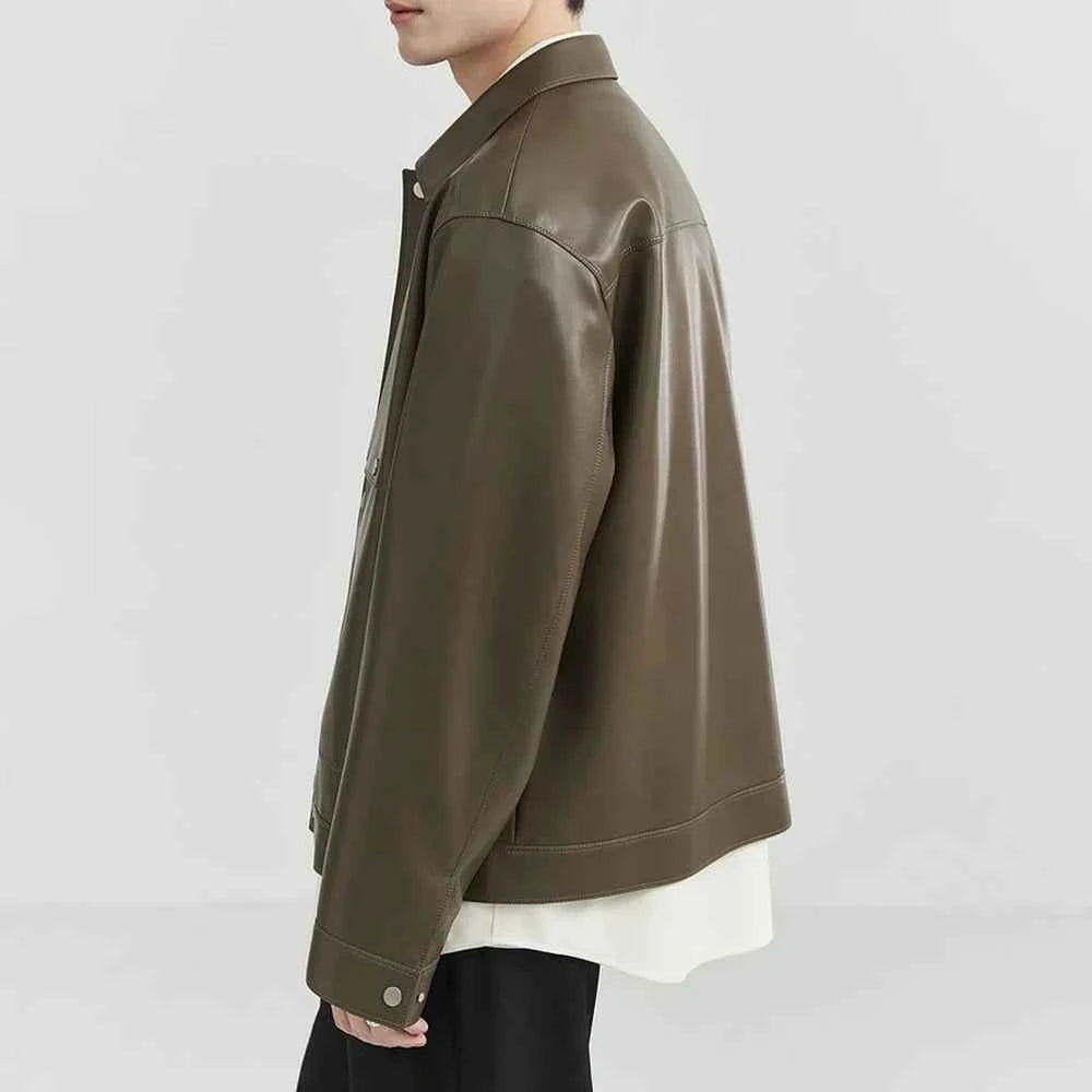 Versatile Mens Moto Biker Leather Jacket