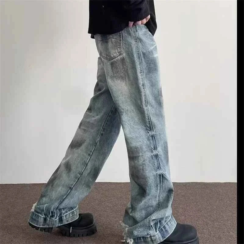 Distressed Vintage Cool Retro Denim Jeans