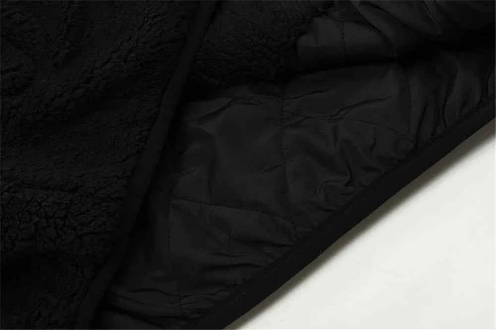 Winter Warm Skeleton Patchwork Fleece Puffer Jacket