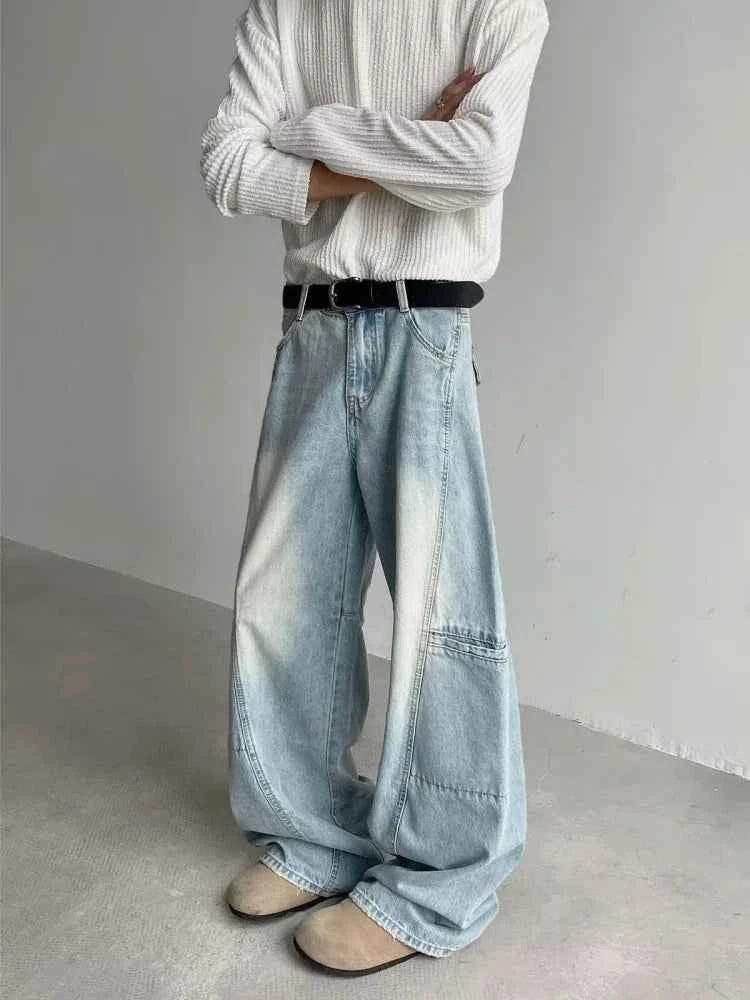 Iconic Blue Washed Baggy Denim Jeans