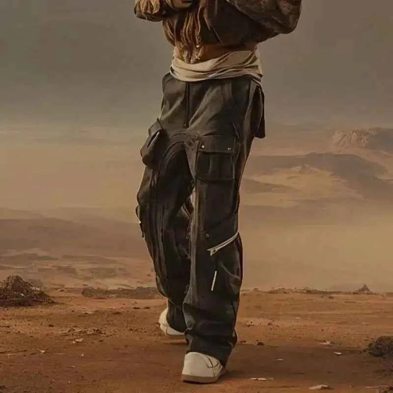 Wardrobe Staple Tide Punk Stacked Cargo Pants