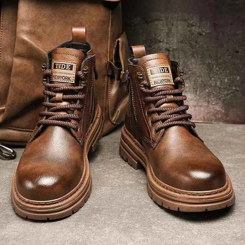 Exquisite Versatile High Leather Boots