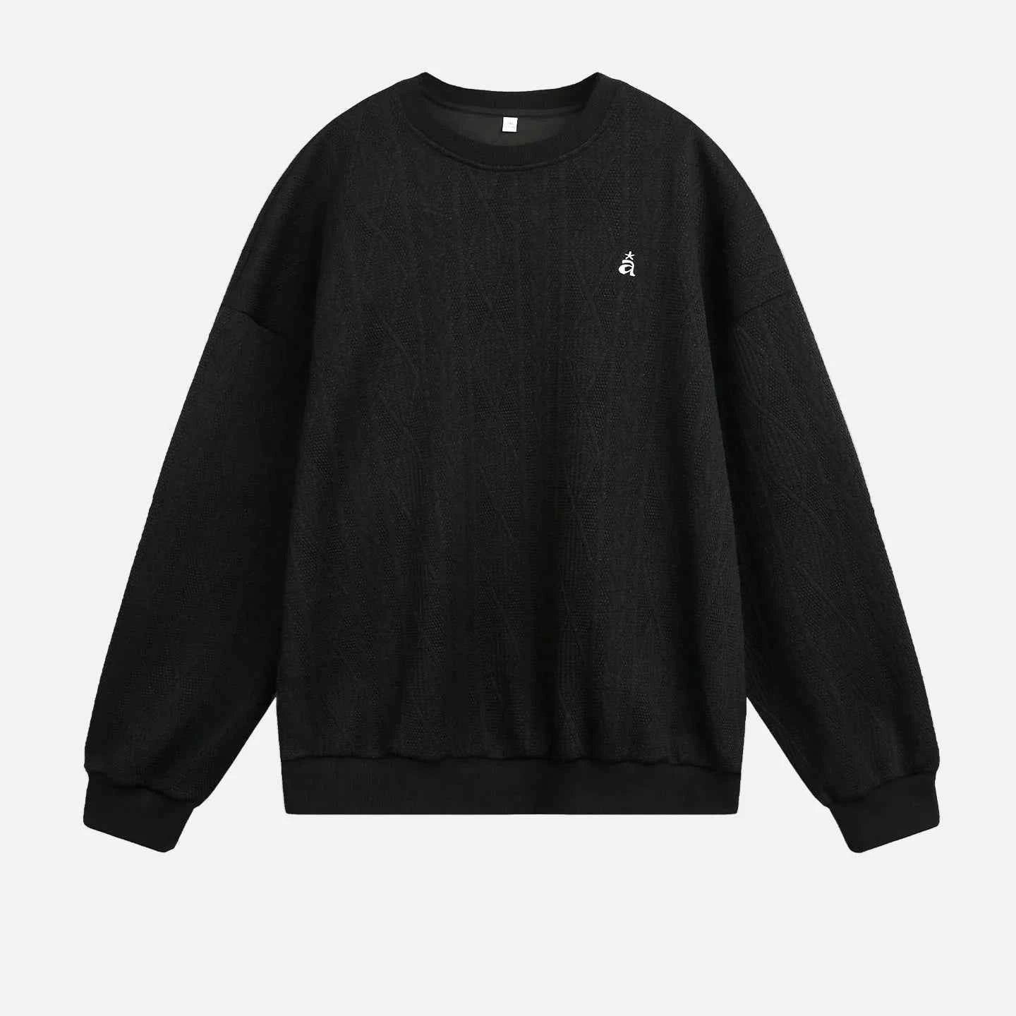 Embroidery Color Block Letter crewneck Sweatshirt