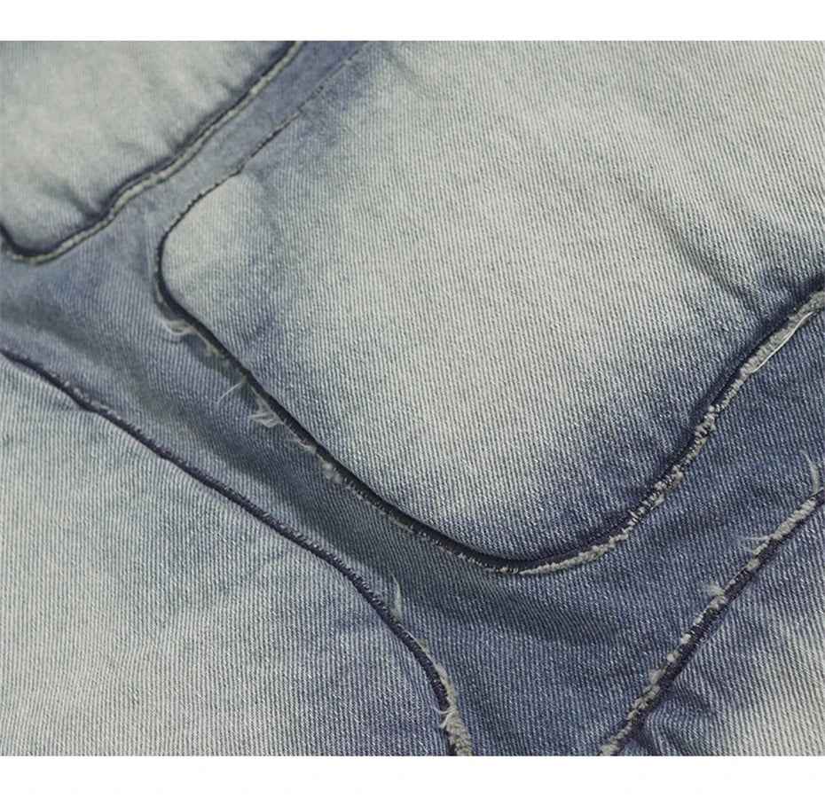 Vintage Distressed Patch Denim Jorts