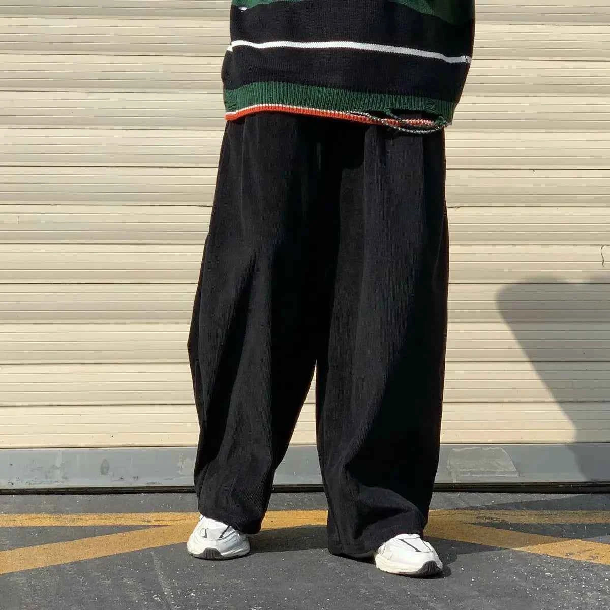 Streetwear Hip Hop Wide Leg Solid Color Pants