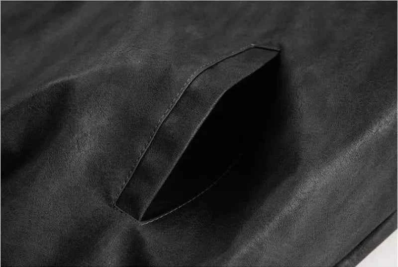 Thickened Fleece Motorcycle Leather Fur Jacket