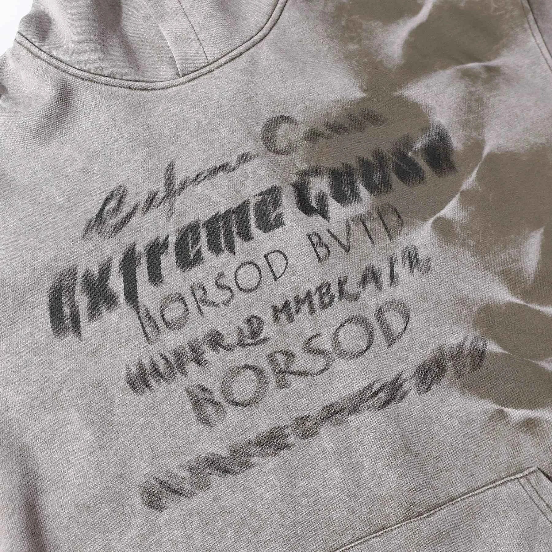 Streetwear Retro Letter Graphic Tie Dye Cotton Hoodie