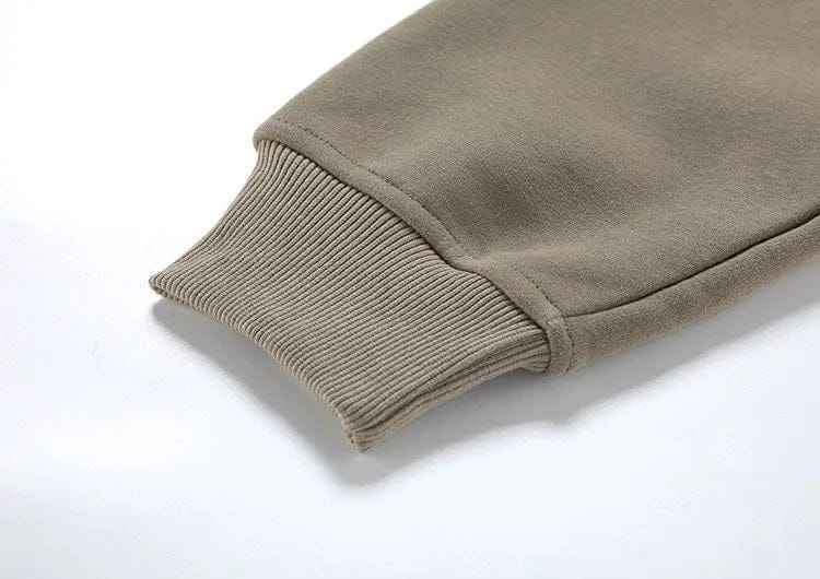 Zip Up Hoodie Patchwork Oversized